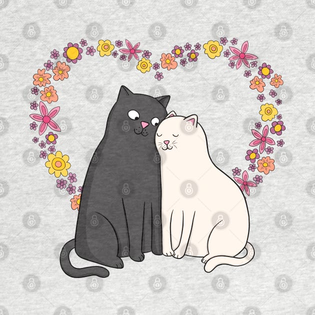 Cute Cat Couple by Drawn to Cats